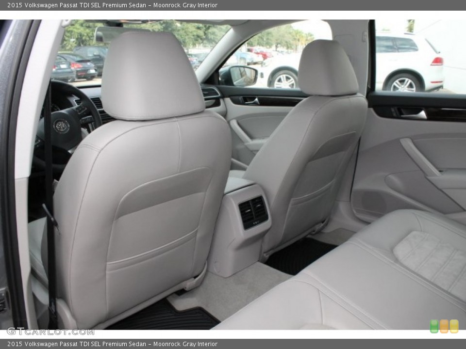 Moonrock Gray Interior Rear Seat for the 2015 Volkswagen Passat TDI SEL Premium Sedan #98487561