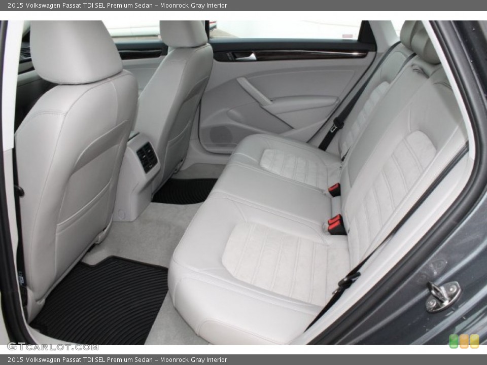 Moonrock Gray Interior Rear Seat for the 2015 Volkswagen Passat TDI SEL Premium Sedan #98487579