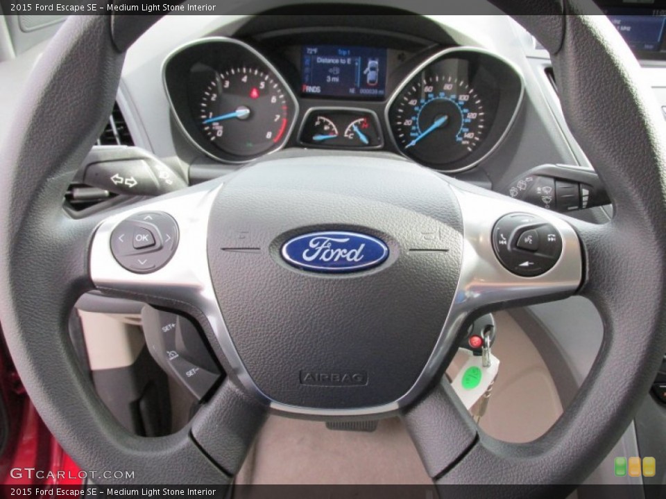 Medium Light Stone Interior Steering Wheel for the 2015 Ford Escape SE #98500410