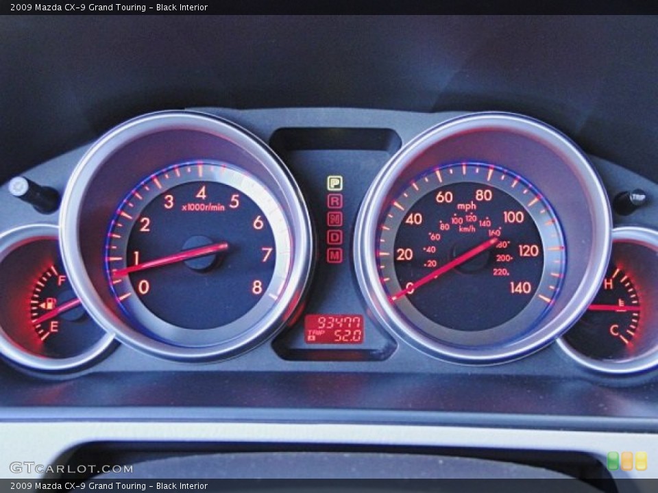 Black Interior Gauges for the 2009 Mazda CX-9 Grand Touring #98506175
