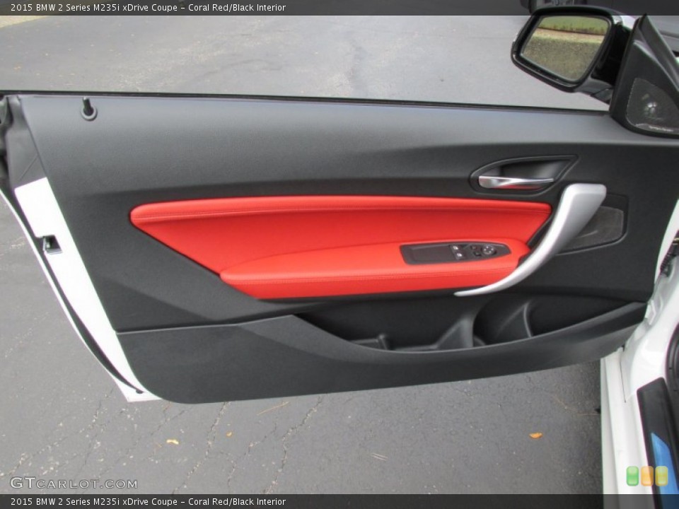 Coral Red/Black Interior Door Panel for the 2015 BMW 2 Series M235i xDrive Coupe #98515962