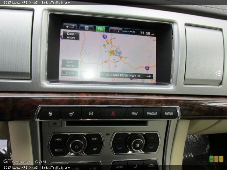 Barley/Truffle Interior Navigation for the 2015 Jaguar XF 3.0 AWD #98517042