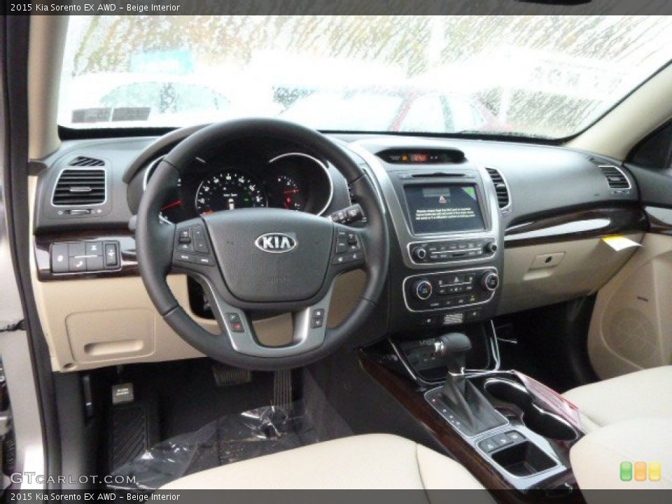 Beige Interior Prime Interior for the 2015 Kia Sorento EX AWD #98546193