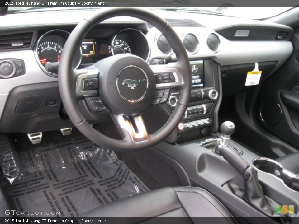 Ebony Interior Prime Interior for the 2015 Ford Mustang GT Premium Coupe #98551379