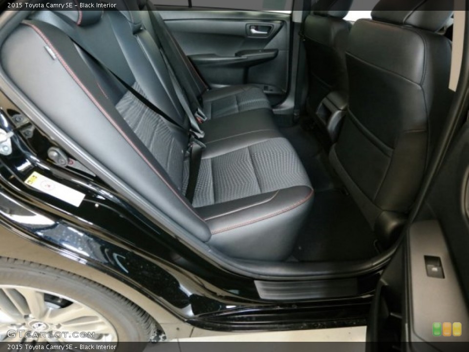 Black Interior Rear Seat for the 2015 Toyota Camry SE #98553089