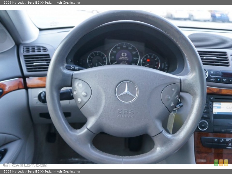 Ash Grey Interior Steering Wheel for the 2003 Mercedes-Benz E 500 Sedan #98557079
