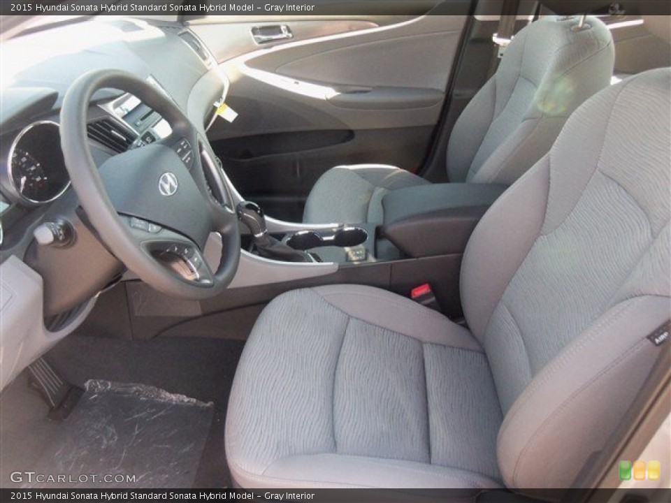 Gray 2015 Hyundai Sonata Hybrid Interiors