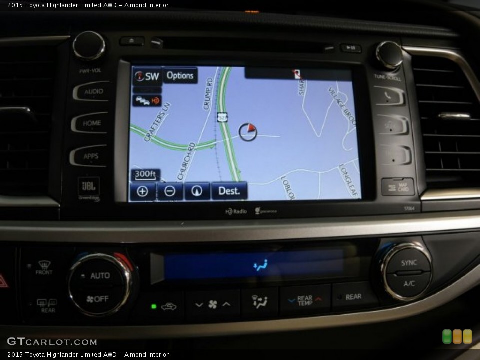 Almond Interior Navigation for the 2015 Toyota Highlander Limited AWD #98569882