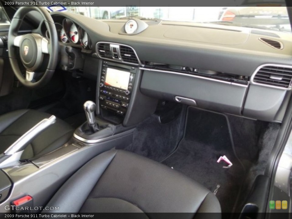 Black Interior Dashboard for the 2009 Porsche 911 Turbo Cabriolet #98569939