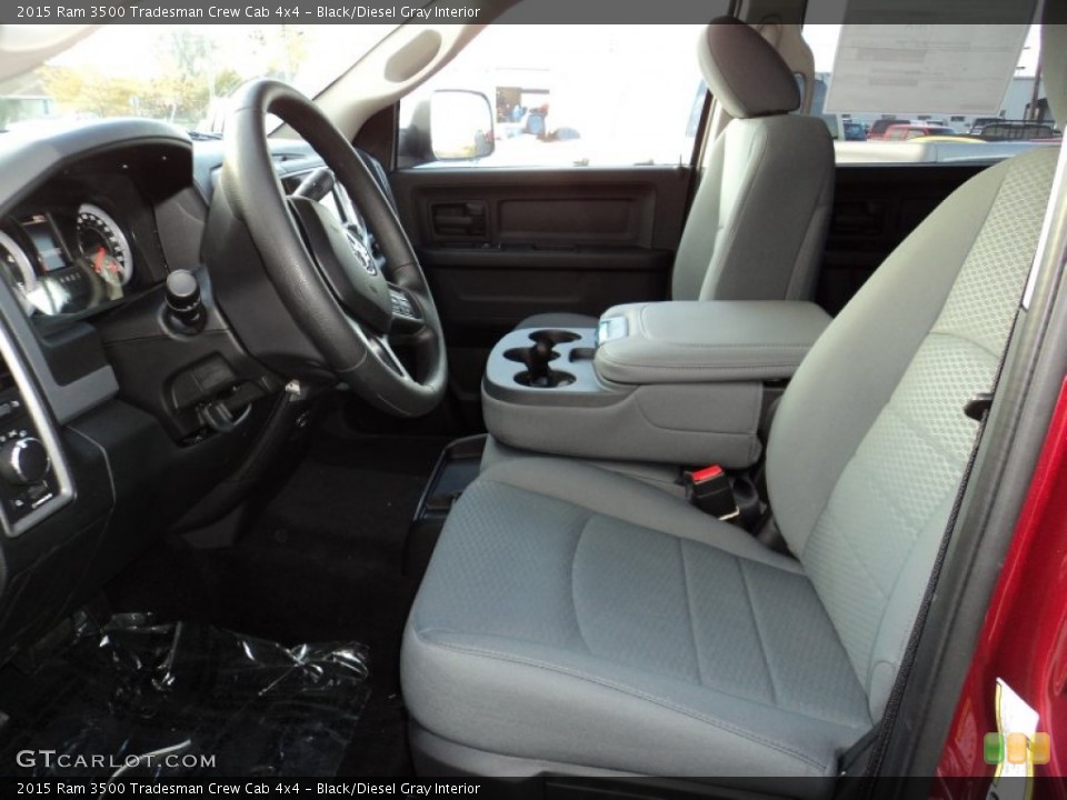 Black/Diesel Gray Interior Front Seat for the 2015 Ram 3500 Tradesman Crew Cab 4x4 #98577370