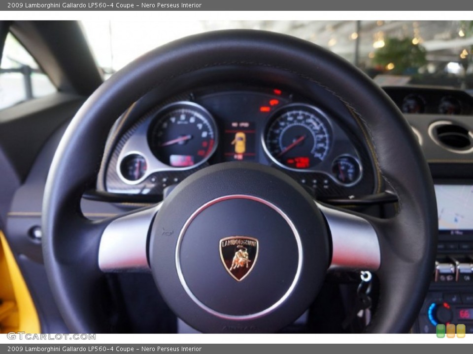 Nero Perseus Interior Steering Wheel for the 2009 Lamborghini Gallardo LP560-4 Coupe #98590393