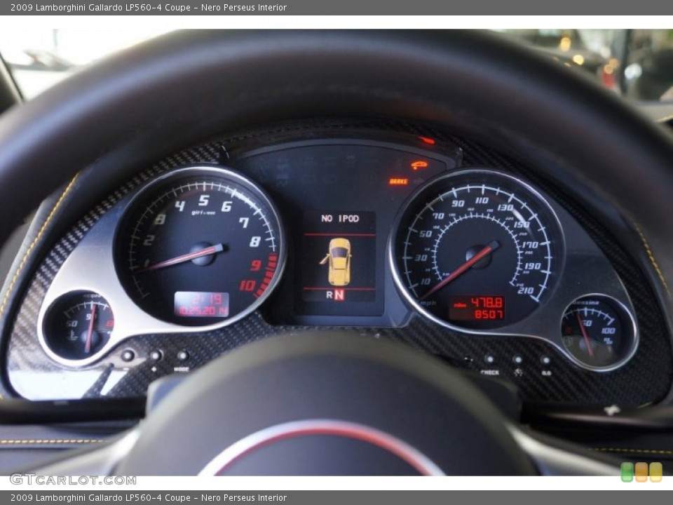 Nero Perseus Interior Gauges for the 2009 Lamborghini Gallardo LP560-4 Coupe #98590414