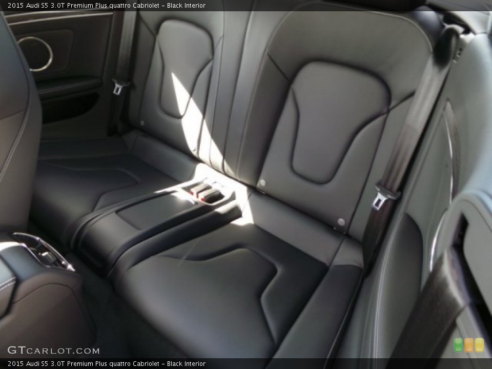 Black Interior Rear Seat for the 2015 Audi S5 3.0T Premium Plus quattro Cabriolet #98603261