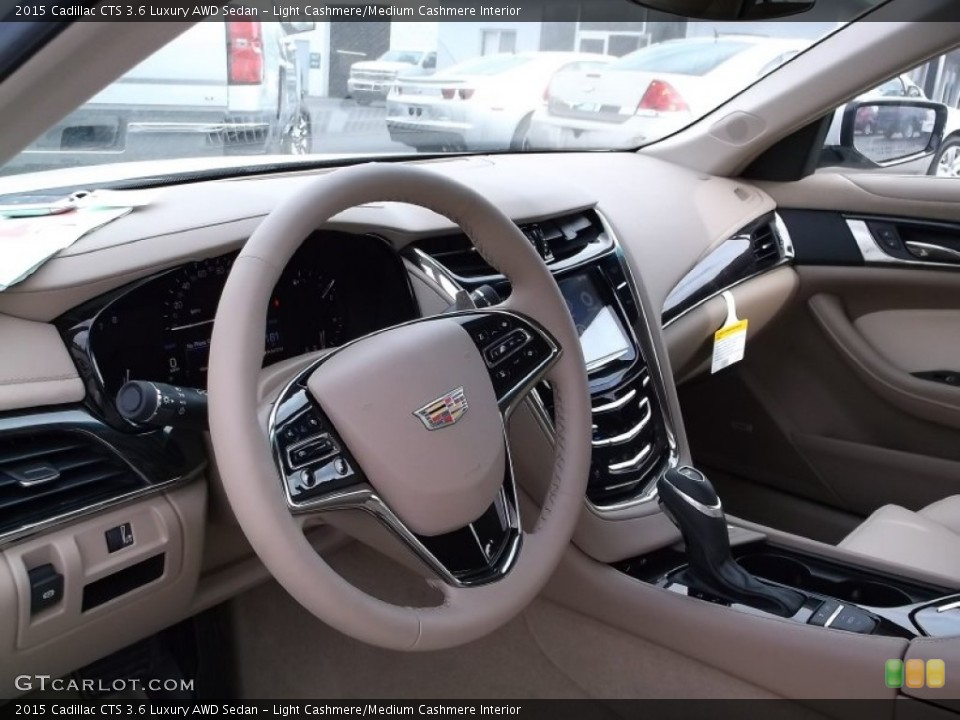 Light Cashmere/Medium Cashmere Interior Dashboard for the 2015 Cadillac CTS 3.6 Luxury AWD Sedan #98623779