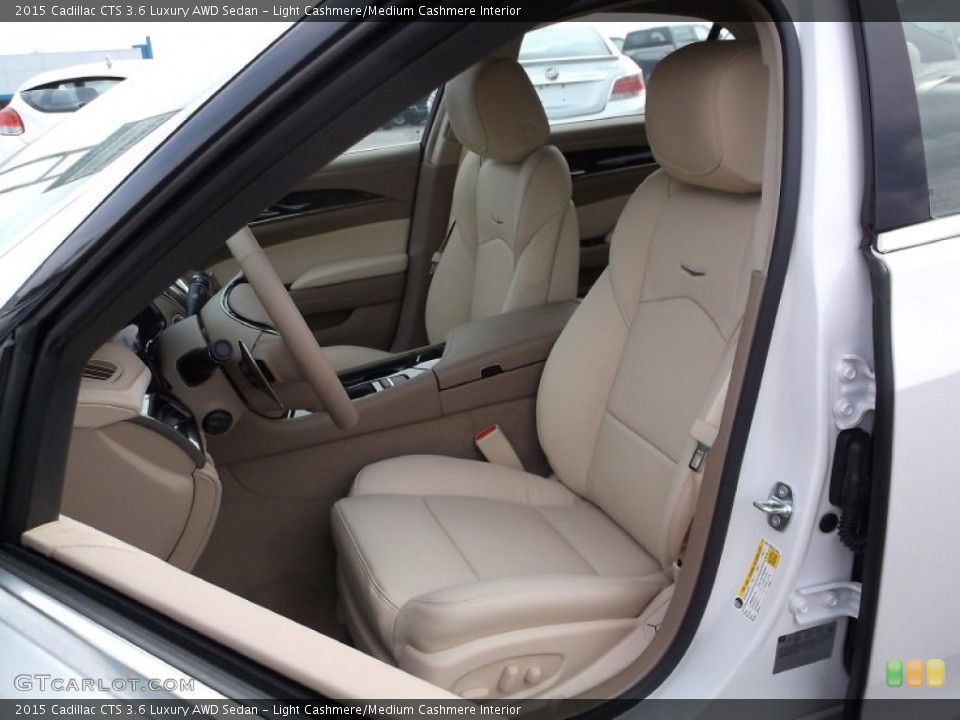 Light Cashmere/Medium Cashmere Interior Front Seat for the 2015 Cadillac CTS 3.6 Luxury AWD Sedan #98623800