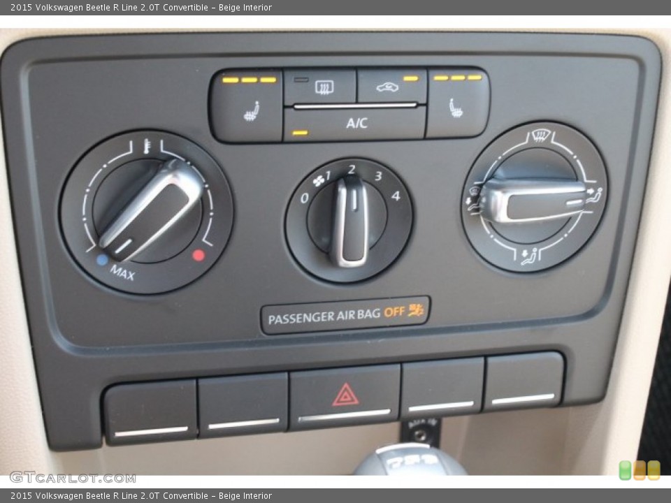 Beige Interior Controls for the 2015 Volkswagen Beetle R Line 2.0T Convertible #98626967