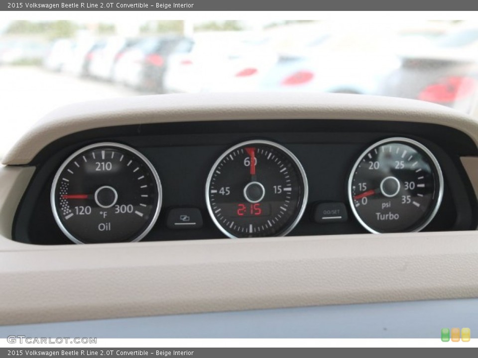 Beige Interior Gauges for the 2015 Volkswagen Beetle R Line 2.0T Convertible #98627436