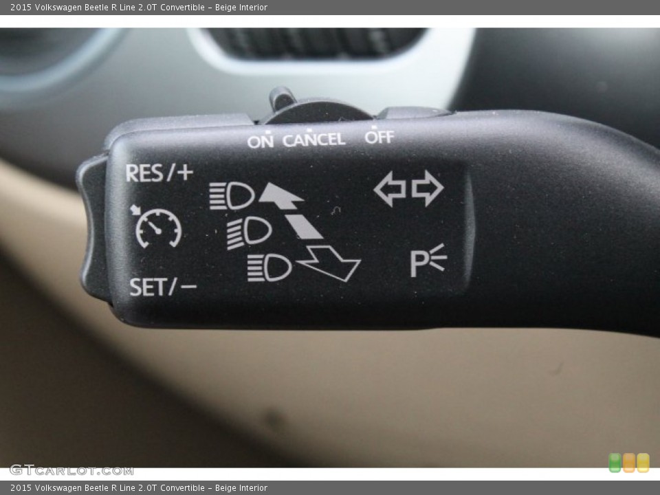 Beige Interior Controls for the 2015 Volkswagen Beetle R Line 2.0T Convertible #98627544