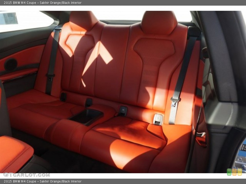 Sakhir Orange/Black Interior Rear Seat for the 2015 BMW M4 Coupe #98640398