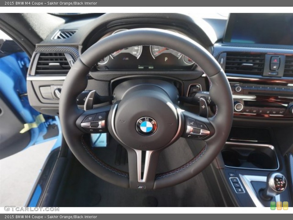 Sakhir Orange/Black Interior Steering Wheel for the 2015 BMW M4 Coupe #98640482