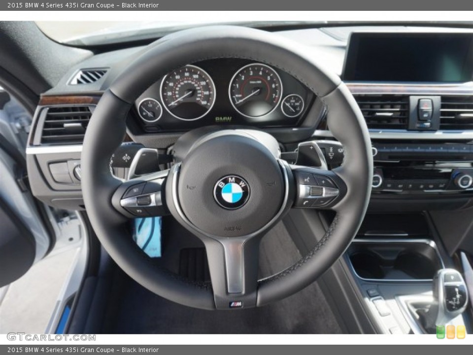 Black Interior Steering Wheel for the 2015 BMW 4 Series 435i Gran Coupe #98641399