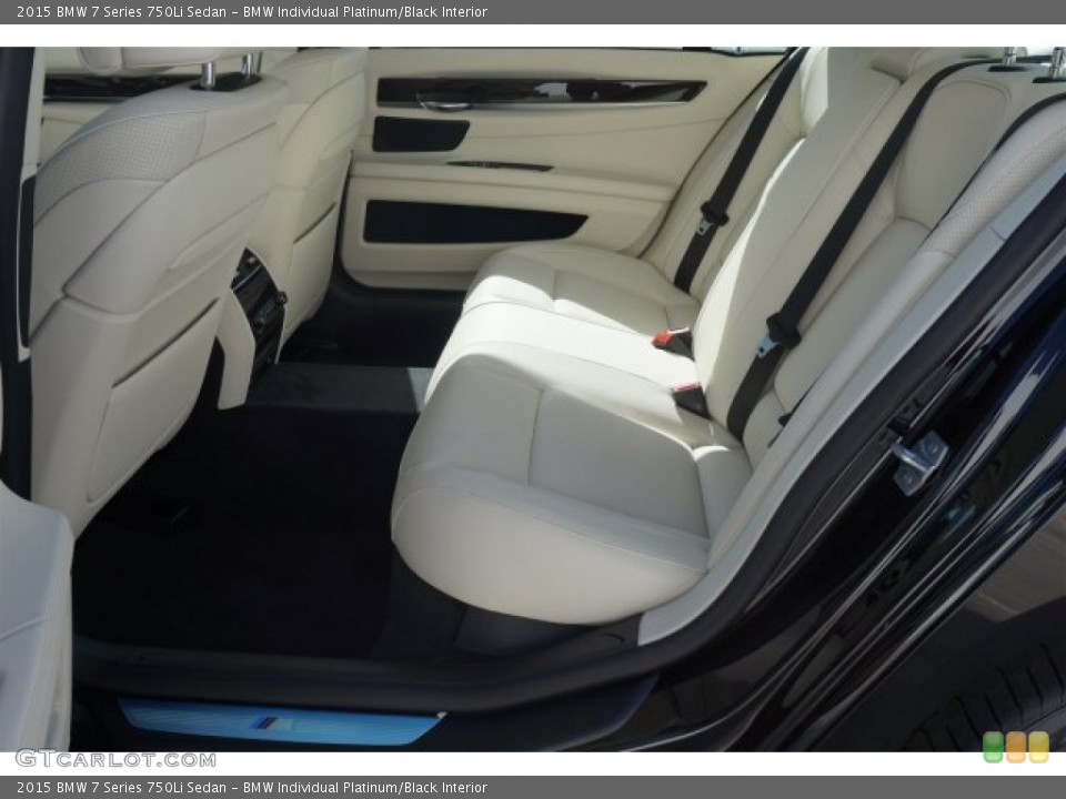 BMW Individual Platinum/Black Interior Rear Seat for the 2015 BMW 7 Series 750Li Sedan #98641665