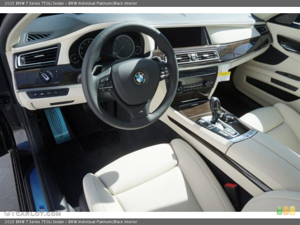 BMW Individual Platinum/Black 2015 BMW 7 Series Interiors