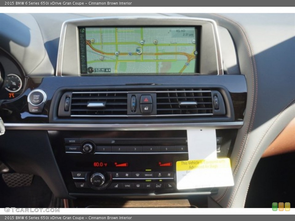 Cinnamon Brown Interior Navigation for the 2015 BMW 6 Series 650i xDrive Gran Coupe #98641919