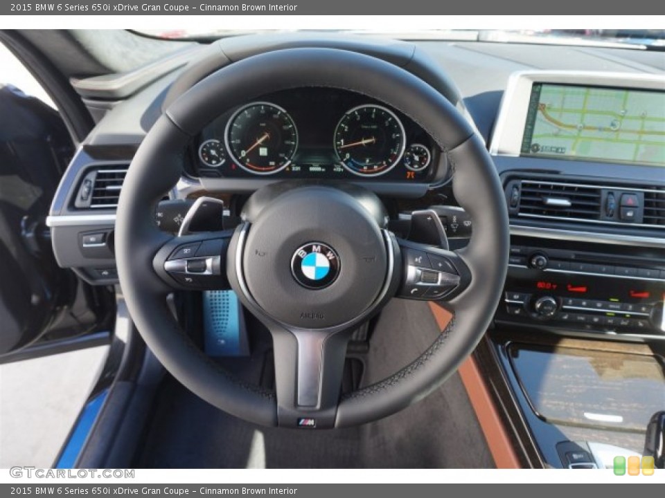 Cinnamon Brown Interior Steering Wheel for the 2015 BMW 6 Series 650i xDrive Gran Coupe #98641943