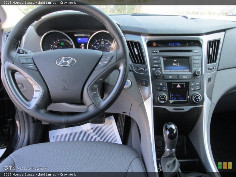 Gray Interior Dashboard for the 2015 Hyundai Sonata Hybrid Limited #98646362