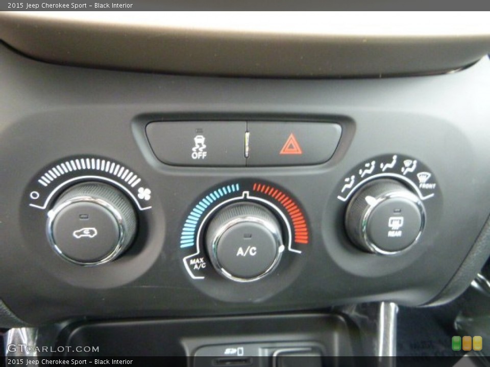 Black Interior Controls for the 2015 Jeep Cherokee Sport #98647943
