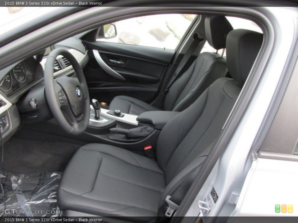Black Interior Front Seat for the 2015 BMW 3 Series 320i xDrive Sedan #98648207