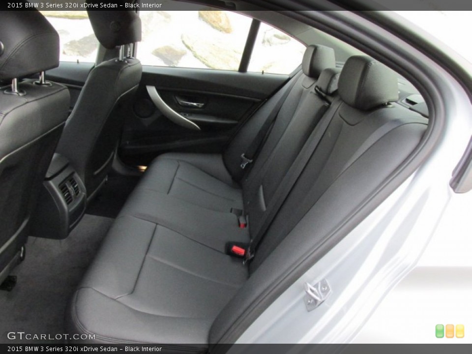 Black Interior Rear Seat for the 2015 BMW 3 Series 320i xDrive Sedan #98648231