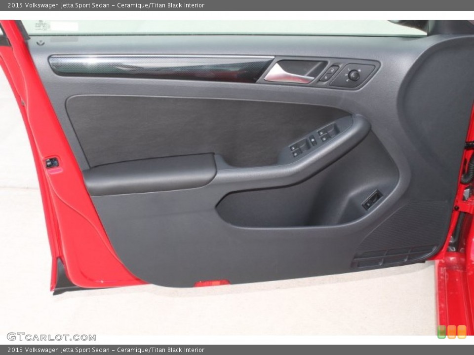 Ceramique/Titan Black Interior Door Panel for the 2015 Volkswagen Jetta Sport Sedan #98649572