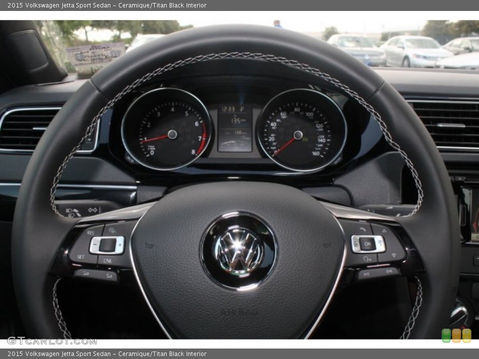 Ceramique/Titan Black Interior Steering Wheel for the 2015 Volkswagen Jetta Sport Sedan #98649830