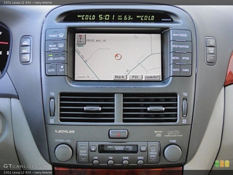 Ivory Interior Navigation for the 2001 Lexus LS 430 #98651861