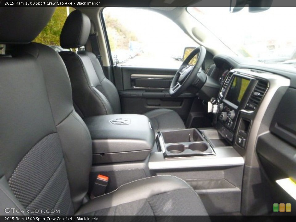 Black Interior Front Seat for the 2015 Ram 1500 Sport Crew Cab 4x4 #98654837