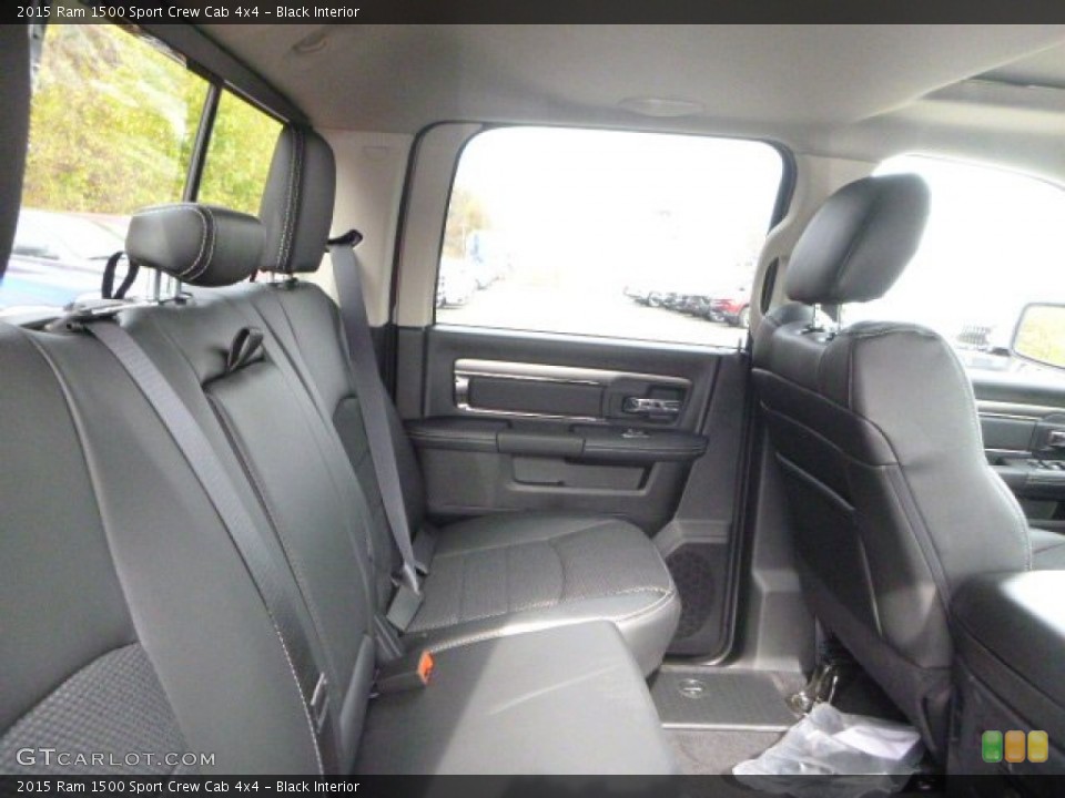 Black Interior Rear Seat for the 2015 Ram 1500 Sport Crew Cab 4x4 #98654855