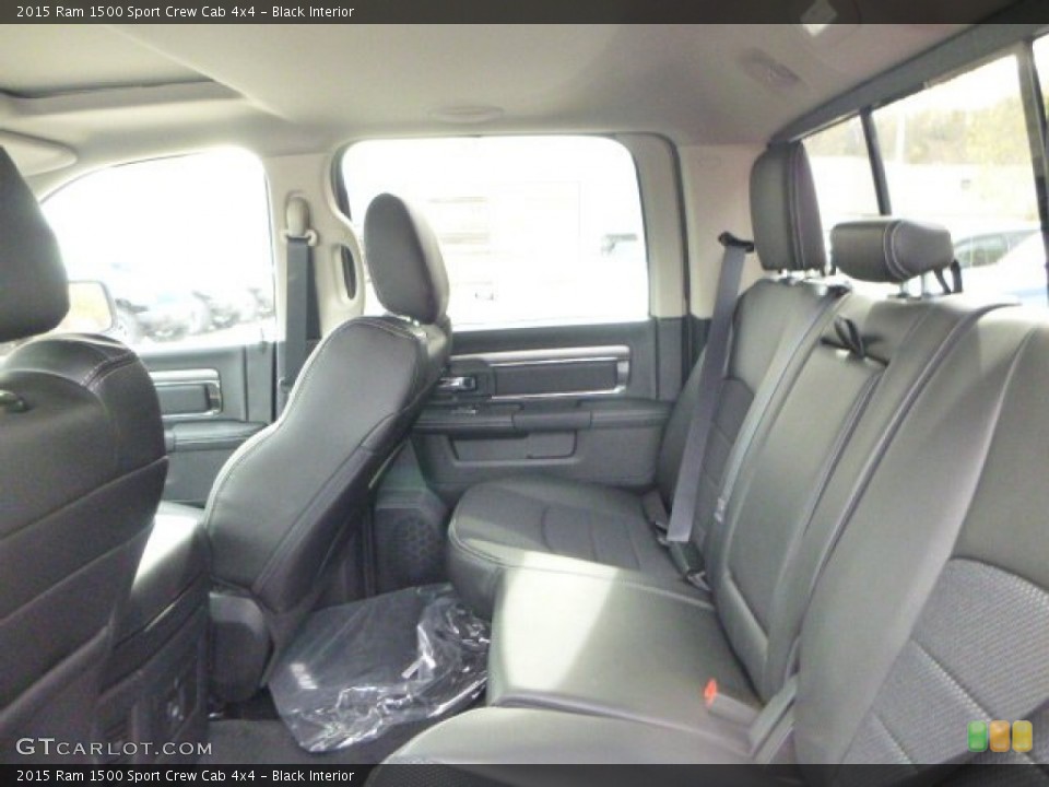 Black Interior Rear Seat for the 2015 Ram 1500 Sport Crew Cab 4x4 #98654906