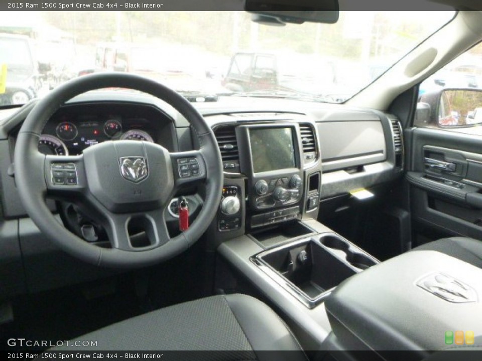 Black Interior Prime Interior for the 2015 Ram 1500 Sport Crew Cab 4x4 #98654927