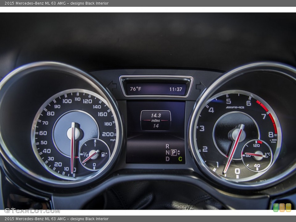 designo Black Interior Gauges for the 2015 Mercedes-Benz ML 63 AMG #98662202