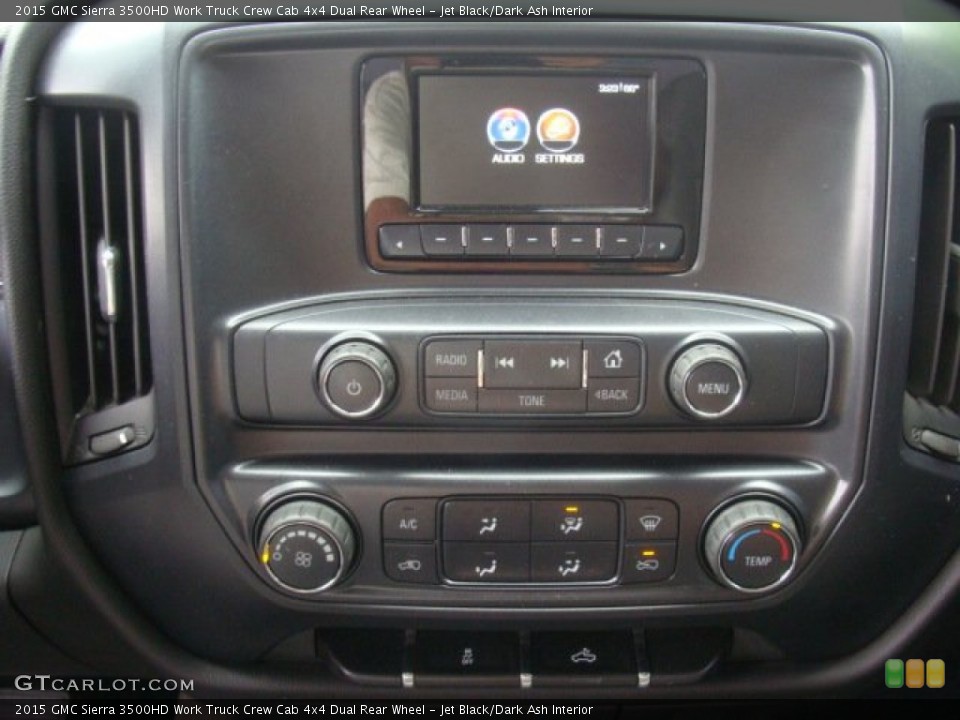 Jet Black/Dark Ash Interior Controls for the 2015 GMC Sierra 3500HD Work Truck Crew Cab 4x4 Dual Rear Wheel #98664530