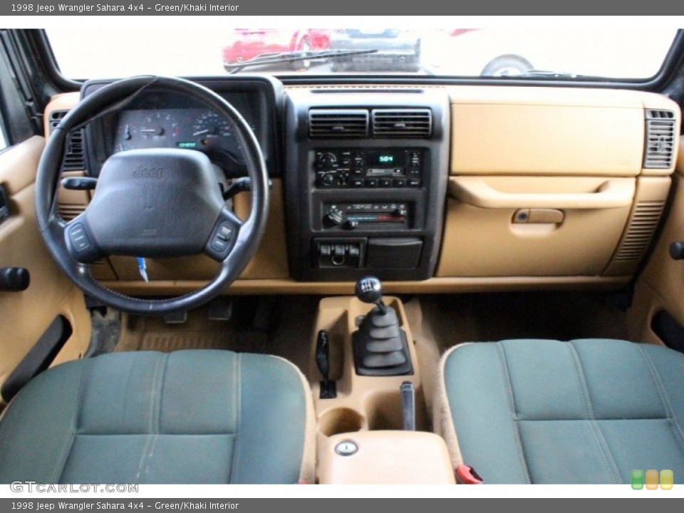 Green/Khaki Interior Dashboard for the 1998 Jeep Wrangler Sahara 4x4 #98671709