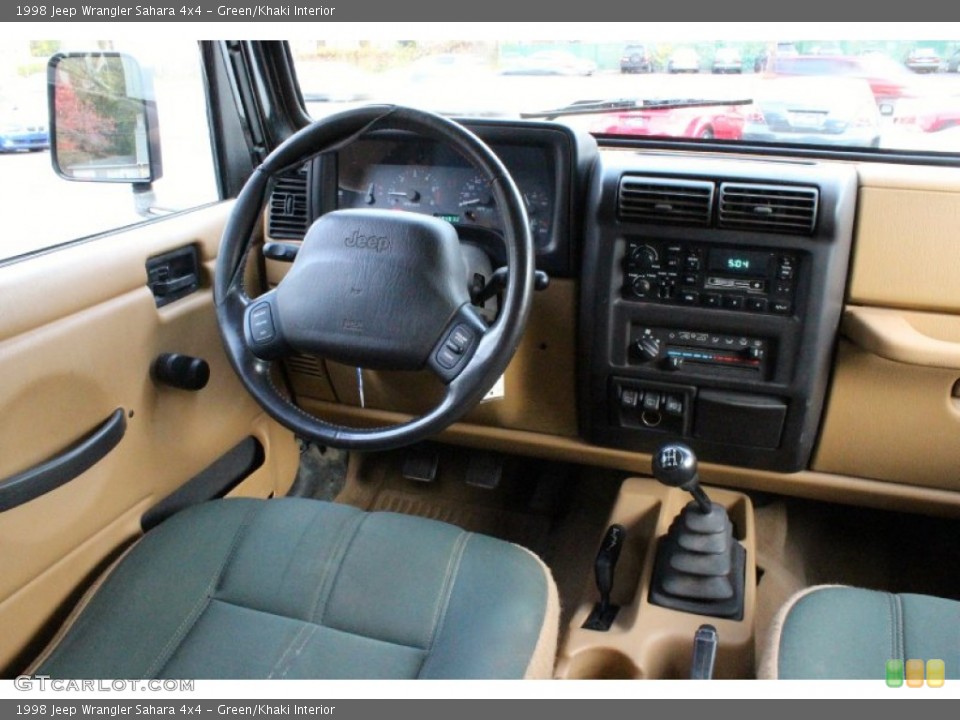 Green/Khaki Interior Controls for the 1998 Jeep Wrangler Sahara 4x4 #98671877
