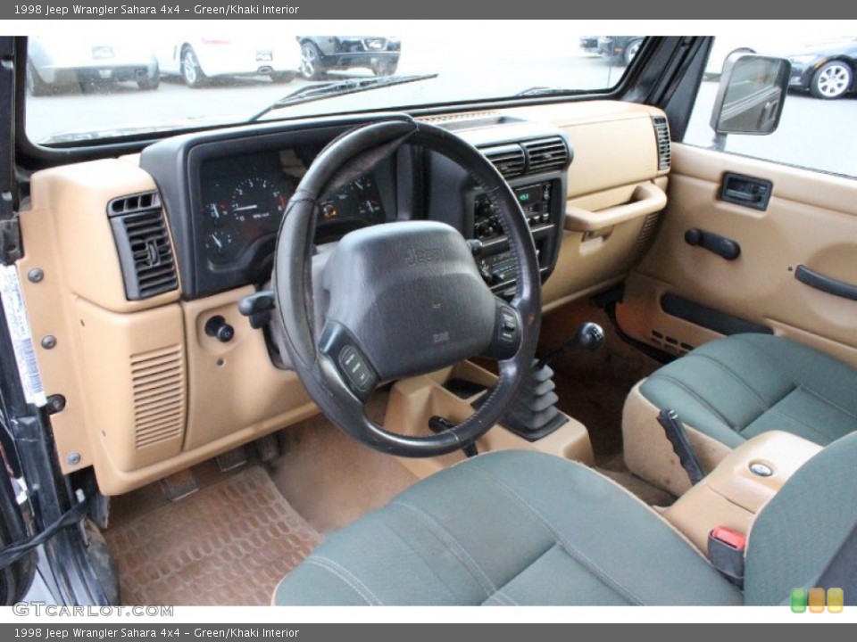 Green/Khaki Interior Photo for the 1998 Jeep Wrangler Sahara 4x4 #98671925