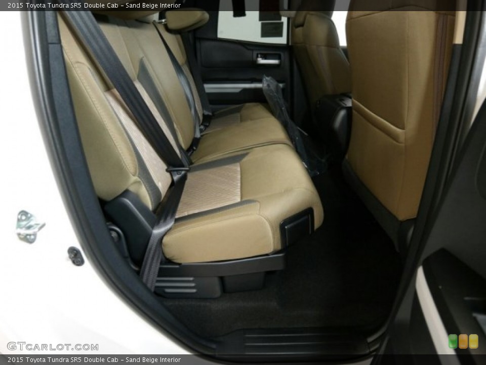 Sand Beige Interior Rear Seat for the 2015 Toyota Tundra SR5 Double Cab #98675672