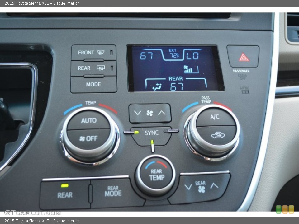 Bisque Interior Controls for the 2015 Toyota Sienna XLE #98675771