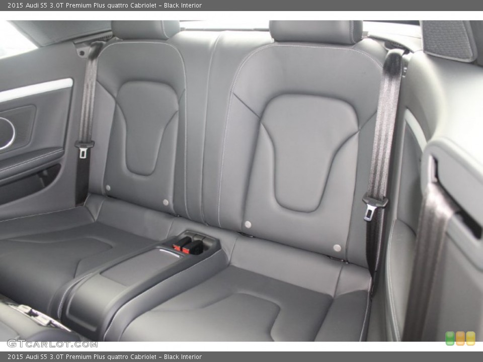Black Interior Rear Seat for the 2015 Audi S5 3.0T Premium Plus quattro Cabriolet #98677343