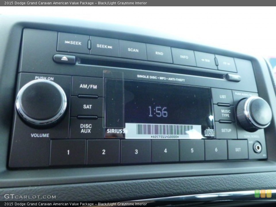Black/Light Graystone Interior Audio System for the 2015 Dodge Grand Caravan American Value Package #98689552