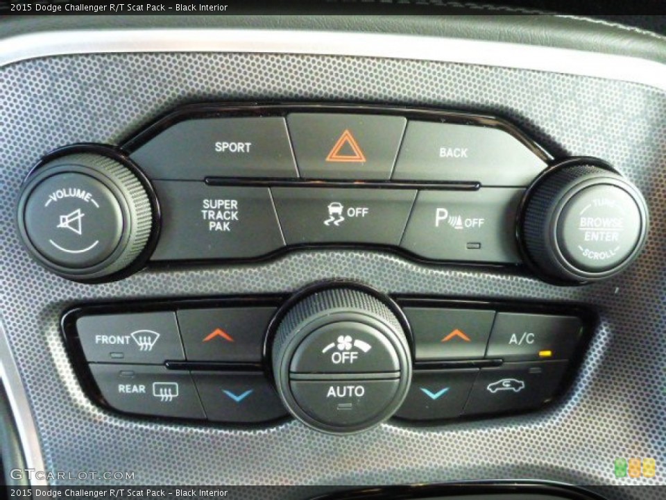 Black Interior Controls for the 2015 Dodge Challenger R/T Scat Pack #98690968